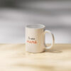 Taza con la frase “Te amo mamá” en estilo sencillo y elegante